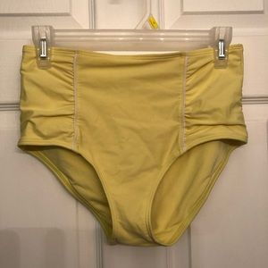 Yellow Aerie high waisted swim bottoms